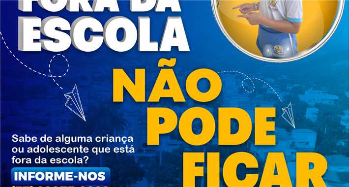 fora da escola não pode ficar